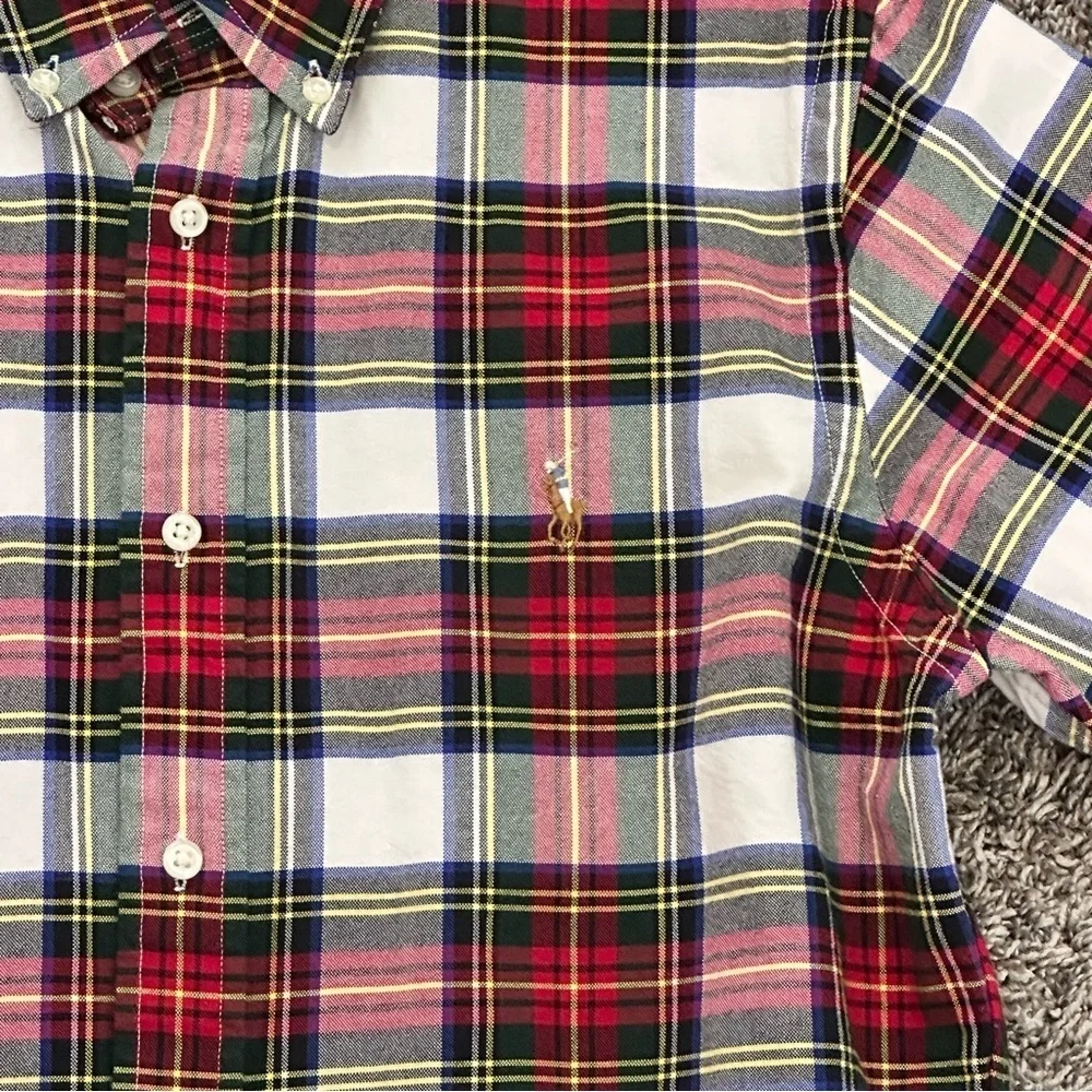 Plaid Brushed Oxford Shirt size small